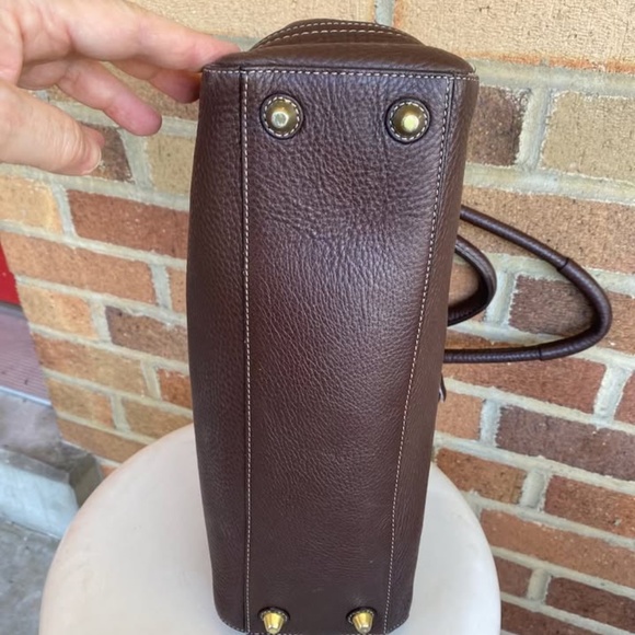 Coach Brown Hamptons Pebbled Leather Carry All (circa 2000s) - Picture 6 of 10